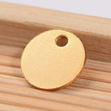 100Pcs 8x0.8mm Stainless Steel Charms Golden