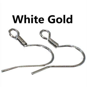 100Pcs 925 Silver Earring Hooks Clasp For Jewelry Making Parts