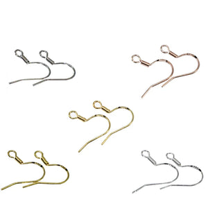 100Pcs 925 Silver Earring Hooks Clasp For Jewelry Making Parts