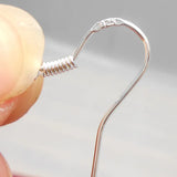 100Pcs 925 Silver Earring Hooks Clasp For Jewelry Making Parts