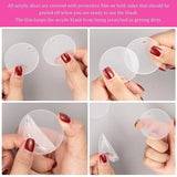 100Pcs Acrylic Keychain Disc Blanks Round Keychain Bulk DIY Crafts