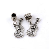 100Pcs Acoustic Guitar Music Instrument Charm Pendant for Jewelry Making