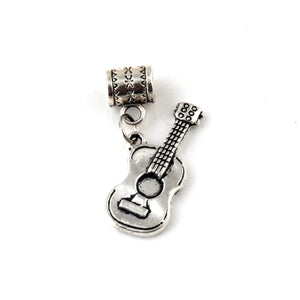 100Pcs Acoustic Guitar Music Instrument Charm Pendant for Jewelry Making