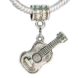 100Pcs Acoustic Guitar Music Instrument Charm Pendant for Jewelry Making