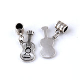 100Pcs Acoustic Guitar Music Instrument Charm Pendant for Jewelry Making