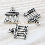 100Pcs Brandenburg Gate Trip Charm Pendants 18*23.5mm