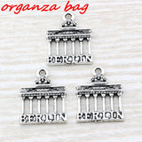 100Pcs Brandenburg Gate Trip Charm Pendants 18*23.5mm