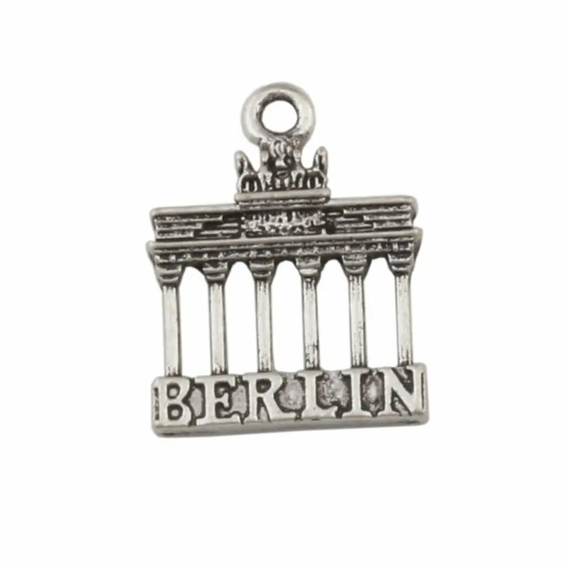 100Pcs Brandenburg Gate Trip Charm Pendants 18*23.5mm