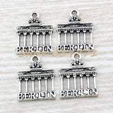 100Pcs Brandenburg Gate Trip Charm Pendants 18*23.5mm