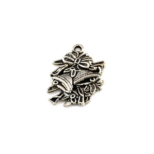 100Pcs Christmas Bell Charms for Jewelry Making DIY 17X25MM