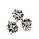 100Pcs Christmas Bell Charms for Jewelry Making DIY 17X25MM