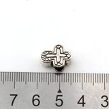100Pcs Cross Spacer Beads for Jewelry Making, 4.5mm Hole Findings DIY D-74