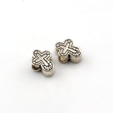 100Pcs Cross Spacer Beads for Jewelry Making, 4.5mm Hole Findings DIY D-74