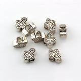 100Pcs Cross Spacer Beads for Jewelry Making, 4.5mm Hole Findings DIY D-74