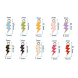 100Pcs Alloy Enamel Lightning Charms for DIY Jewelry Making