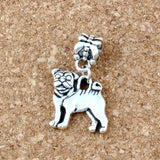 100Pcs Alloy Pug Dog Charm Pendant for Jewelry Making 15x28mm