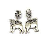 100Pcs Alloy Pug Dog Charms Pendant For Jewelry Making Findings