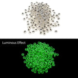 100Pcs Glow In Dark Alphabet Acrylic Beads 7mm B85D