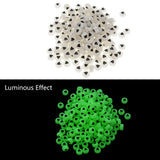 100Pcs Glow In Dark Alphabet Acrylic Beads 7mm B85D