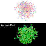 100Pcs Glow In Dark Alphabet Acrylic Beads 7mm B85D