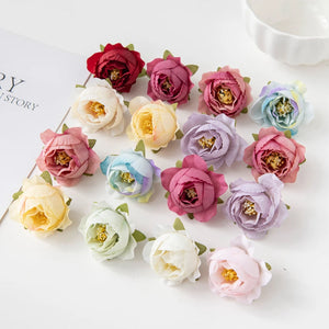 100Pcs Artificial Flowers Wedding Decor Christmas Wreath Headdress