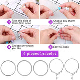 100Pcs Large Hole European Beads and Charms for DIY Jewelry Making