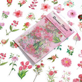 100Pcs Vintage Botanical Flowers Stickers for DIY UV Epoxy Resin Crafts