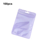 100Pcs Clear Bags Pouches Sealing Makeup Storage Transparent Accessories