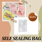 100Pcs Clear Bags Pouches Macaron Sealing Zipper Storage