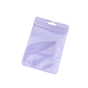 100Pcs Clear Bags Pouches Macaron Sealing Zipper Storage