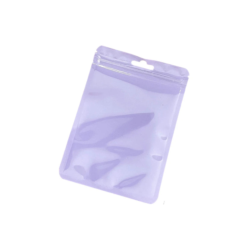 100Pcs Clear Bags Pouches Macaron Sealing Zipper Storage