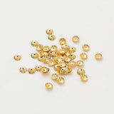 100Pcs Wave Flower End Beads Cap 14K/18K Plated Brass DIY Bracelet Jewelry Makin