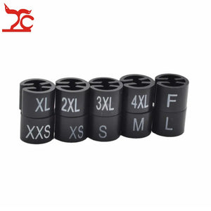100Pcs Plastic Garment Size Marker Tag XS-5XL Coat Hanger Sizer