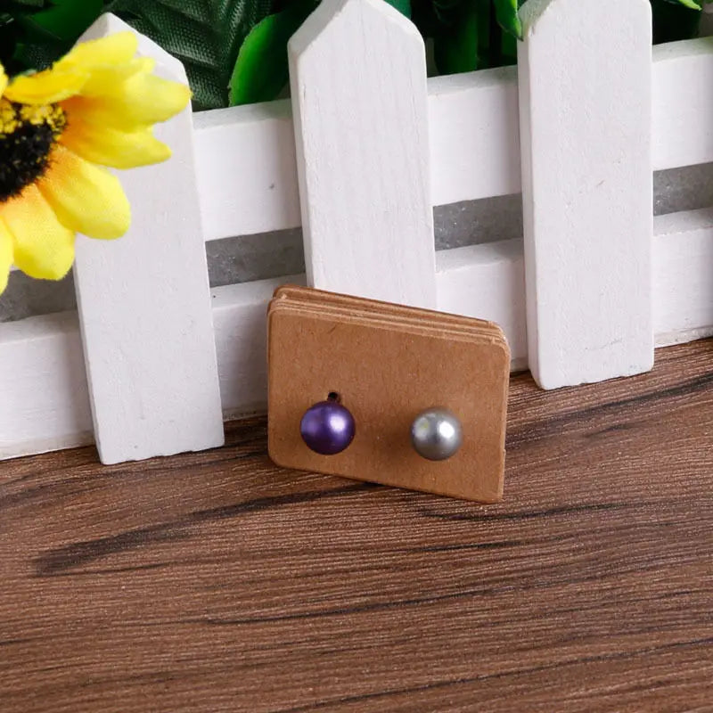 100Pcs Blank Earrings Ear Studs Display Cards