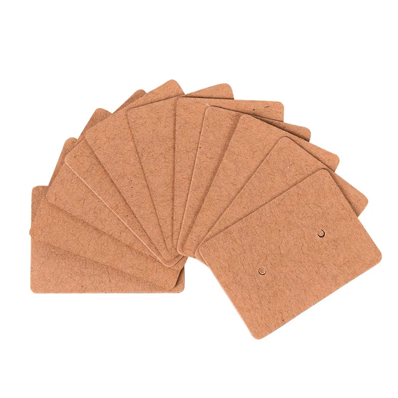 100Pcs Blank Earrings Ear Studs Tags Jewelry Display Card