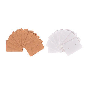 100Pcs Blank Earrings Ear Studs Display Cards