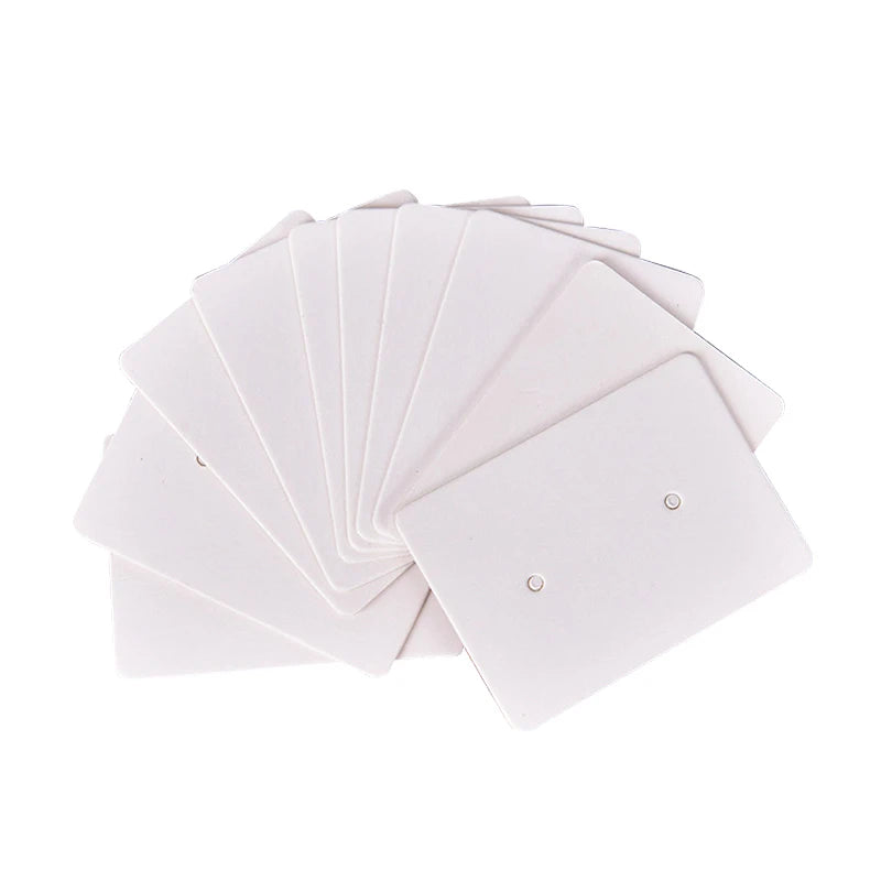 100Pcs Blank Earrings Ear Studs Display Cards