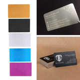 100Pcs Blank Engraved Aluminium Business Cards