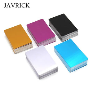 100Pcs Blank Engraved Visiting Name Cards Aluminium Alloy Business Cards