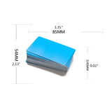 100Pcs Blank Engraved Visiting Name Cards Aluminium Alloy Business Cards