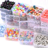 100Pcs Mixed Acrylic Letter Beads Kits Box for Jewelry Making
