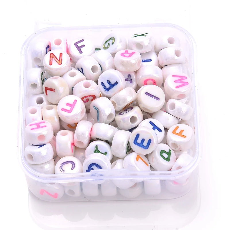 100Pcs Mixed Acrylic Letter Beads Kits Box for Jewelry Making