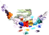 100Pcs/Box Crystal Butterfly Pendants Multicolor Glass Beads Jewelry Making