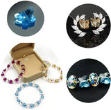 100Pcs/Box Crystal Butterfly Pendants Multicolor Glass Beads Jewelry Making
