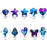 100Pcs Top Austria Glass Heart Bead Crystal Butterfly Pendant