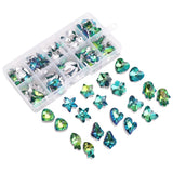 100Pcs Austria Glass Heart Bead Crystal Butterfly Pendant