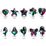 100Pcs/Box Glass Heart Bead Crystal Pendant for Jewelry Making