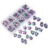 100Pcs/Box Glass Heart Bead Crystal Pendant for Jewelry Making