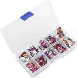 100Pcs/Box Purple Austria Glass Heart Bead Crystal Butterfly Pendant