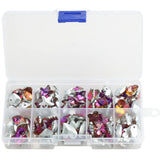 100Pcs/Box Purple Austria Glass Heart Bead Crystal Butterfly Pendant